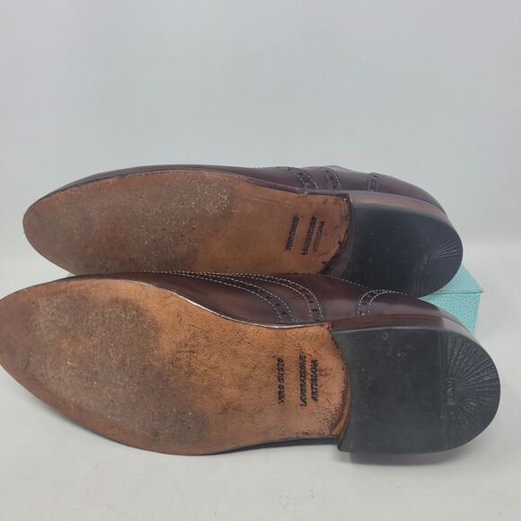 Leather Wingtips Italy Oxford Bespoke Mens Cordovan Vero Curio Dress Shoes Sz 10